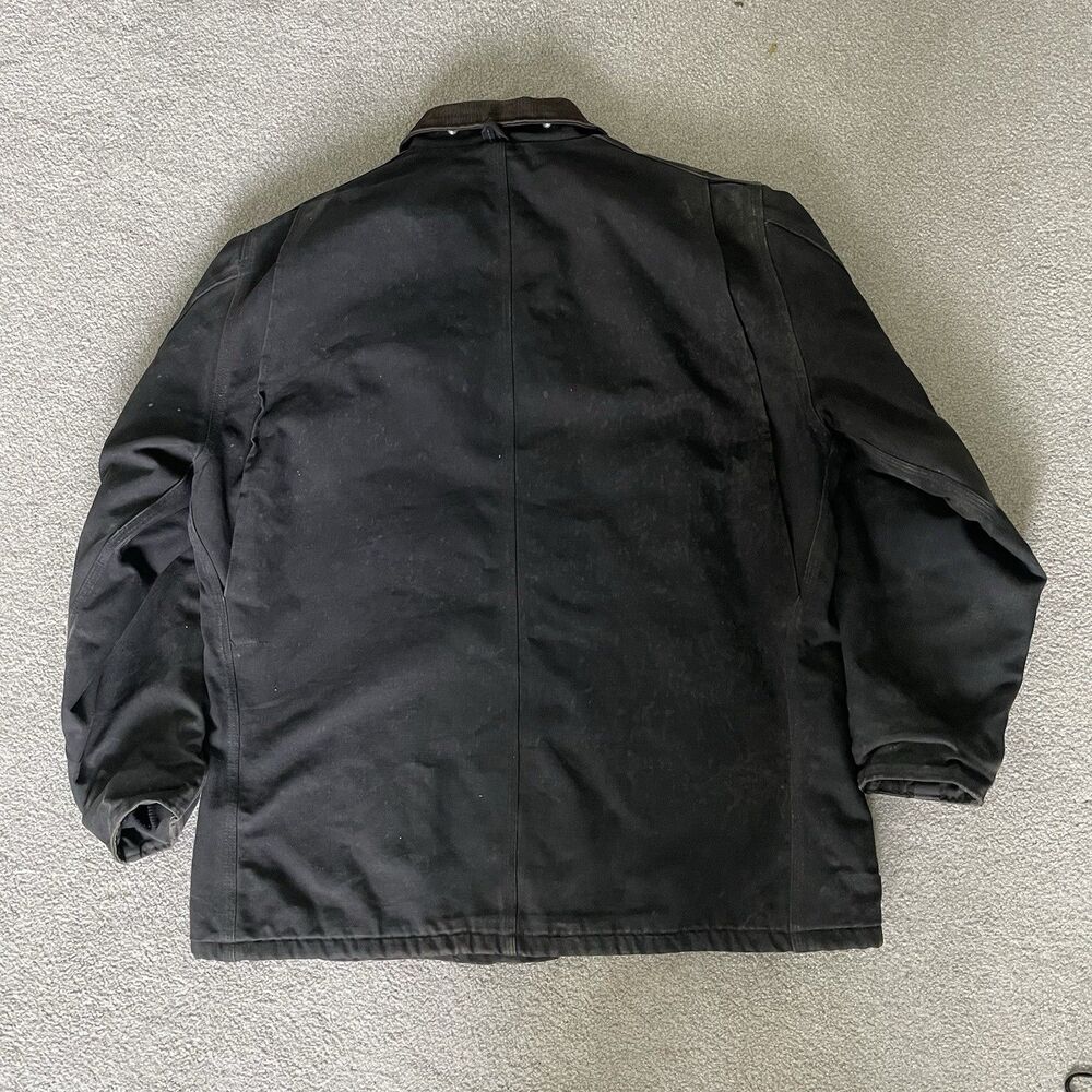 Carhartt Vintage 1990's Blanket Lined Chore Jacket Work Coat Black Men's Size XL - Picture 13 of 16
